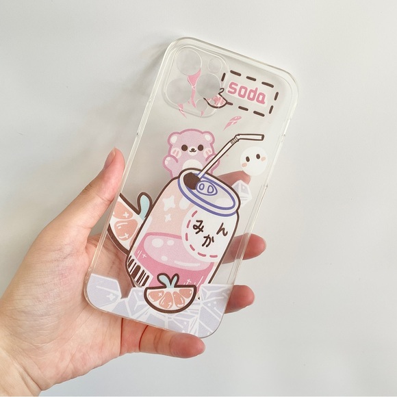 iPhone 12 Pro Case with Clear Soda Bear Print - Picture 3 of 3